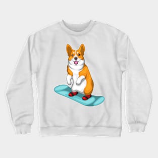 Corgi Snowboard Winter sports Crewneck Sweatshirt